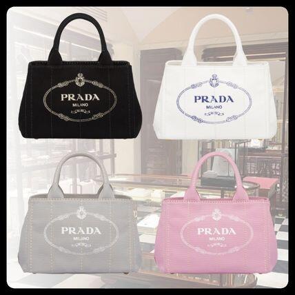 【prada】4 カラー カナパ ファブリック ハンドバッグ